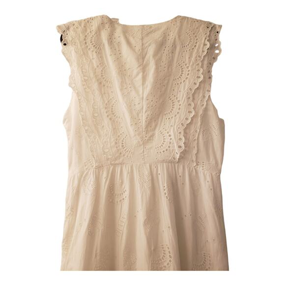 Vineyard Vines Seashell Eyelet Midi Dress White Lace Ruffle Size 14 NWT - Picture 5 of 13